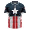 Hooktab 3D Printed Captain America Cosplay Marvel Men's Short Sleeve Anime Baseball Jersey