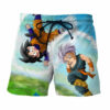 Dragon Ball Gohan Trunks Kid Cute Theme Saiyan Colorful Vibe Anime Board Shorts Swim Trunks