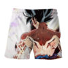 Dragon Ball Goku Damaged Battle Muscular Powerful Aura Anime Board Shorts Swim Trunks