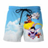 Dragon Ball Goku Piccolo Gohan Krillin Bright Color Anime Board Shorts Swim Trunks