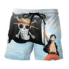 One Piece Monkey D Luffy Straw Hat Pirate Logo Anime Board Shorts Swim Trunkss