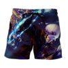 One Piece Trafalgar D Water Law Battle Face Blue Anime Board Shorts Swim Trunkss