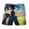 Sword Art Online Kirito Cheerful Bright Smile Anime Board Shorts Swim Trunks