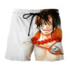 One Piece Fire Ace Smile Happy Cool Theme Anime Board Shorts Swim Trunkss