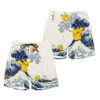 Pikachu Kanagawa Great Wave Anime Board Shorts Swim Trunks