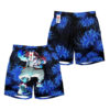 Akaza Anime Board Shorts Swim Trunks Blue Spider Lily