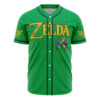 Hooktab 3D Printed Link Legend of Zelda Men's Short Sleeve Anime Baseball Jersey