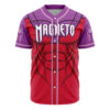 Hooktab 3D Printed Magneto X-Men Marvel Men's Short Sleeve Anime Baseball Jersey