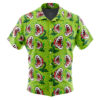 Piranha Plant Super Mario Bros Men's Short Sleeve Button Up Hawaiian Shirt