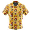 Princess Daisy Super Mario Bros Men's Short Sleeve Button Up Hawaiian Shirt