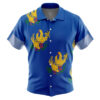 Ocean Chocobo Final Fantasy Men's Short Sleeve Button Up Hawaiian Shirt