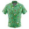 Yoshi Pattern Super Mario Men's Short Sleeve Button Up Hawaiian Shirt