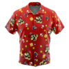 Mario Pattern Super Mario Men's Short Sleeve Button Up Hawaiian Shirt