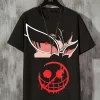 One Piece Men's Eyes And Red Flag Short Sleeve Anime T-Shirt