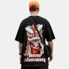 “lion dance”Trendy Brand Hip-hop Anime T-shirt