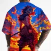 Demon Slayer Trendy Contrasting Printed T-shirt