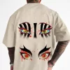 Demon Slayer Trendy Contrasting Printed T-shirt