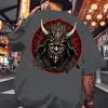 Japanese Samurai Art Printed Short Sleeve T-shirts