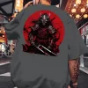 Japanese Samurai Art Printed Short Sleeve T-shirts