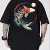 Koi Fish Printed Short Sleeve T-shirts