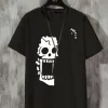 One Piece Men's Skull Funny Print Short Sleeve Anime T-Shirt