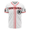 Hooktab 3D Printed Sakata Gintoki Gintama Men's Short Sleeve Anime Baseball Jersey