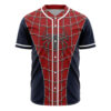 Hooktab 3D Printed Spiderman Cosplay Marvel Men's Short Sleeve Anime Baseball Jersey