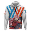 Hiro and Zero Two Strelitzia Hoodie Anime Style