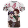 Tanjiro and Kanao T Shirt Demon Slayer Anime Style