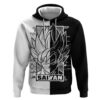 Goku Dragon Ball Black And White Abstract Hoodie Anime Style