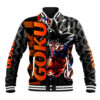 Goku Dragon Ball Anime Varsity Jacket Anime Mix Text Pattern Abstract Style