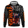 Goku Dragon Ball Hoodie Anime Mix Text Pattern Abstract Style