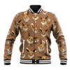 Eevee Pattern Style Anime Varsity Jacket