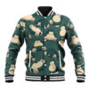 Snorlax Pattern Style Anime Varsity Jacket