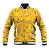 Pikachu Pattern Style Anime Varsity Jacket