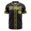 Hooktab 3D Printed Worms Dorohedoro Men's Short Sleeve Anime Baseball Jersey