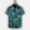 Spaceship Star Wars Green Leaves Hawaiian Shirt