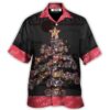 Christmas Motorcycle Tree Retro Style - Hawaiian Shirt