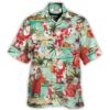 Christmas Santa Vacation Beach Joyful - Hawaiian Shirt