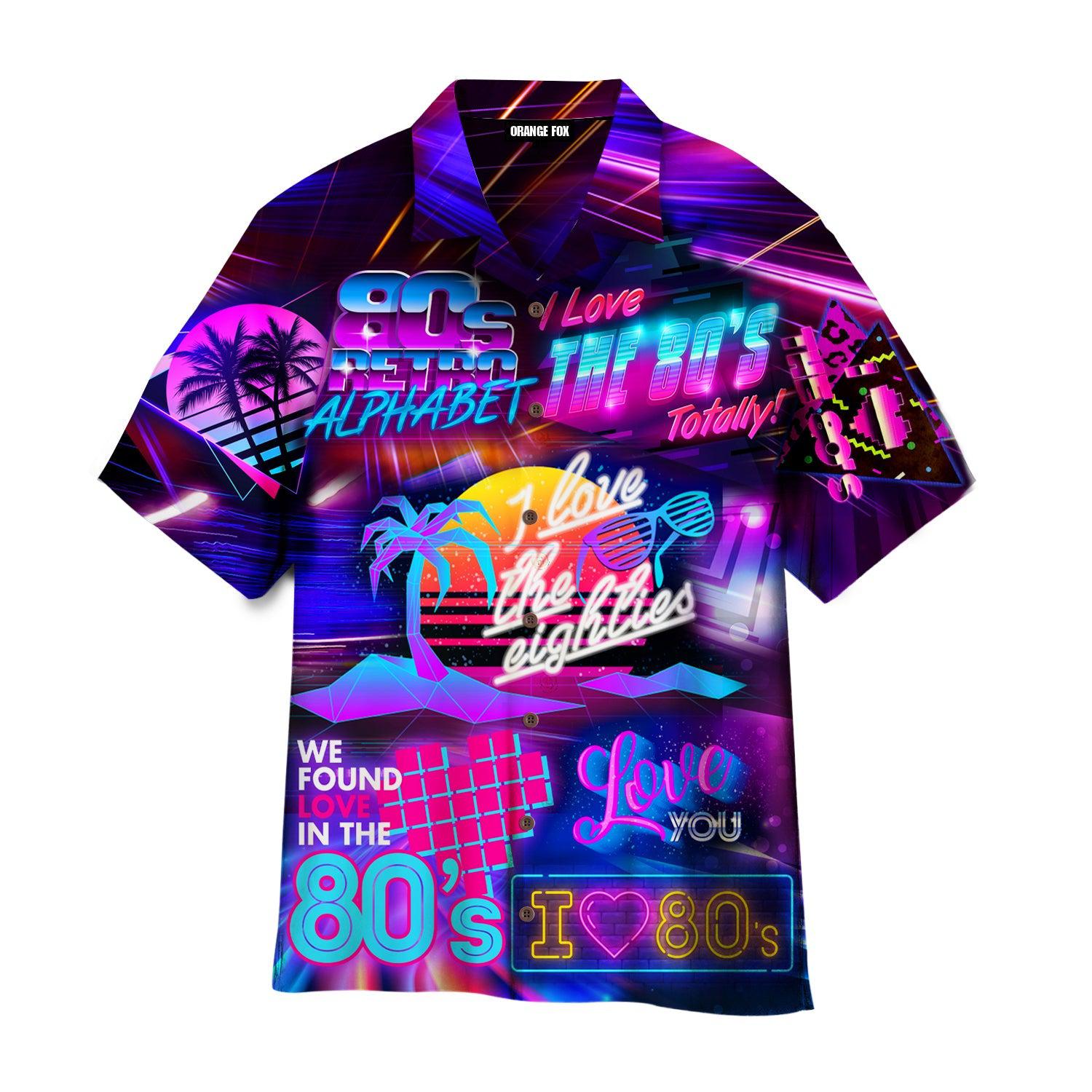 I Love The 80s Neon Music Party - Hawaiian Shirt