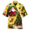 Christmas Tree Yellow Stunning Night - Hawaiian Shirt