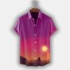 Spaceship Star Wars Purple Pink Hawaiian Shirt