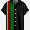 Christmas Striped Black Green - For Men And Women - Hawaiian Shirt