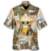 Starwars Baby Yoda And Beer Wheat Hawaiian Shirt For Men, Women