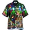 Lighthouse And Merry Christmas Happy - Hawaiian Shirt