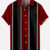 Christmas Striped Black Red Pattern - For Men And Women - Hawaiian Shirt