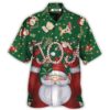 Christmas Santa Claus Lover Joy Green Style - Hawaiian Shirt