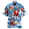 Christmas Close To Heaven Down To Earth Snowboarding - Hawaiian Shirt