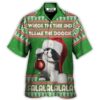 Cat Wreck The Tree And Blame The Doggie Falalala - Christmas Hawaiian Shirt