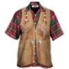 Christmas Santa Vintage Western Jacket Fringe Costume Cosplay - Hawaiian Shirt